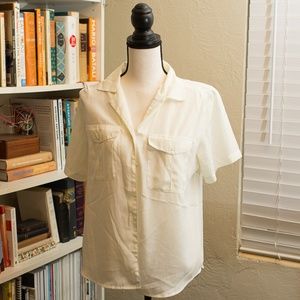 Vintage White Poly Top